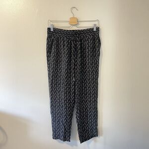 Equipment Femme 100% Silk Pants Screws Nails Novelty Sz S